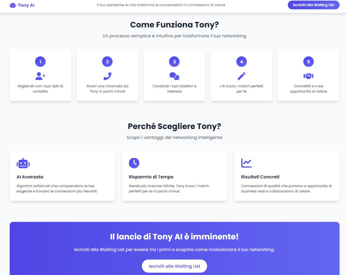 TonyAI Agent - Interface